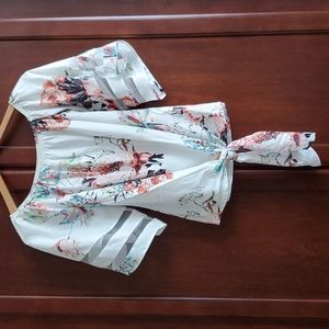 Floral Print Off Shoulder Top